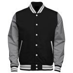 Premium Soft Wool & Leather Sleeve Varsity Jacket